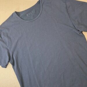 BYLT Drop Cut‎ Lux Short Sleeve Shirt Mens Medium Black Crewneck